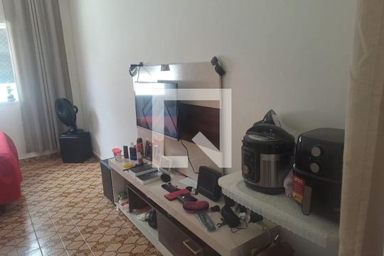 Sala e Quarto de apartamento para alugar com 1 quarto, 39m² em Boqueirão, Praia Grande