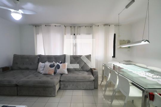 Sala de apartamento para alugar com 3 quartos, 100m² em Balneario Cidade Atlantica, Guarujá