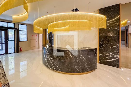 Hall de entrada de kitnet/studio para alugar com 1 quarto, 45m² em Chácara Klabin, São Paulo