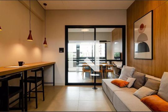 Área comum de kitnet/studio para alugar com 0 quarto, 30m² em Mirandópolis, São Paulo