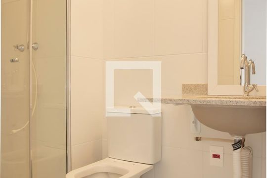 Banheiro de kitnet/studio à venda com 1 quarto, 25m² em Vila Clementino, São Paulo