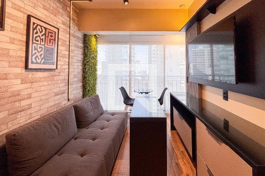 Sala/Cozinha de apartamento à venda com 1 quarto, 30m² em Sumaré, São Paulo