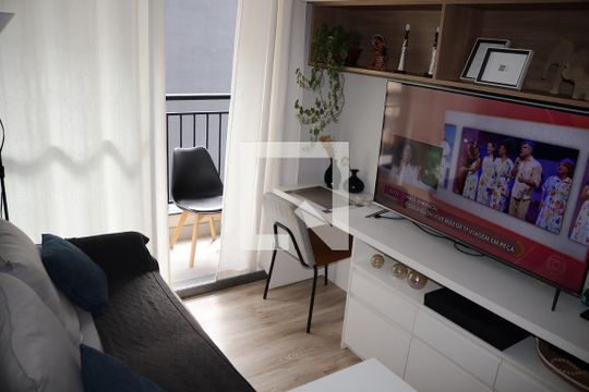 Sala de apartamento para alugar com 1 quarto, 28m² em República, São Paulo