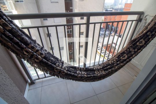 Varanda Sala de apartamento à venda com 1 quarto, 32m² em Jardim Caravelas, São Paulo