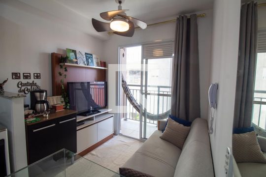 Sala de apartamento à venda com 1 quarto, 32m² em Jardim Caravelas, São Paulo