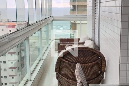 Varanda de apartamento para alugar com 3 quartos, 130m² em Cidade Ocian, Praia Grande
