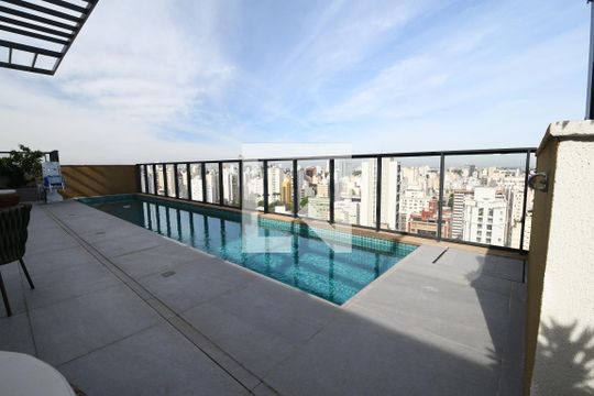 Área comum - Piscina de apartamento para alugar com 1 quarto, 46m² em Cambuí, Campinas