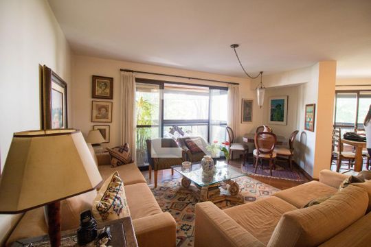 Sala de apartamento para alugar com 3 quartos, 142m² em Campo Belo, São Paulo