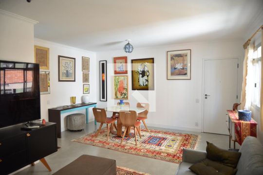 Sala de apartamento à venda com 3 quartos, 124m² em Vila Bastos, Santo André
