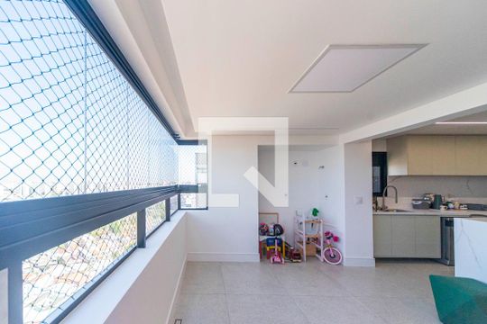 Varanda da Sala de apartamento à venda com 3 quartos, 125m² em Vila Santa Teresa, Santo André
