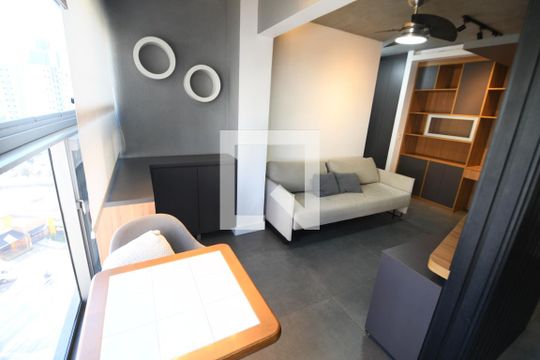 Sala de apartamento para alugar com 1 quarto, 40m² em Cambuí, Campinas