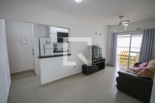 Sala de apartamento para alugar com 1 quarto, 59m² em Maracanã, Praia Grande