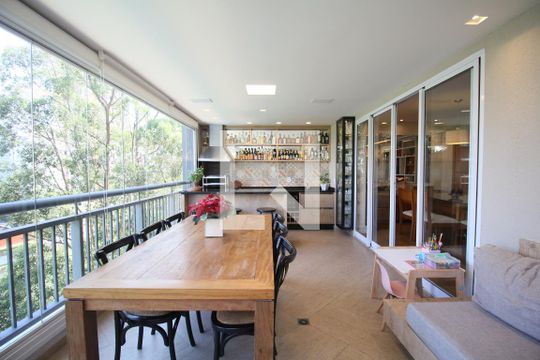 Varanda gourmet de apartamento para alugar com 3 quartos, 122m² em Vila Andrade, São Paulo
