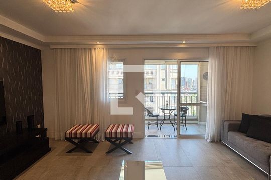Sala de apartamento à venda com 2 quartos, 97m² em Vila Bastos, Santo André