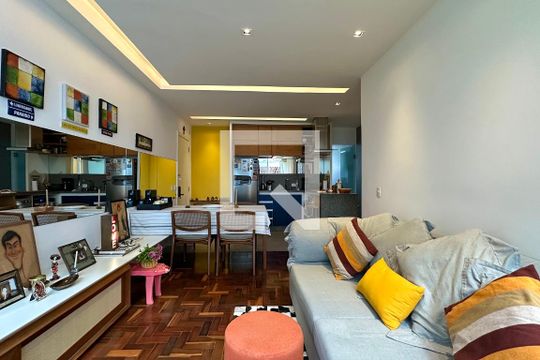 Sala de apartamento para alugar com 3 quartos, 70m² em Gávea, Rio de Janeiro