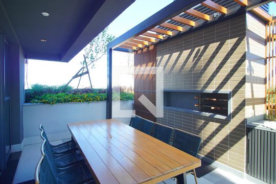 Área Comum - Quiosque de kitnet/studio à venda com 1 quarto, 24m² em Boa Vista, Porto Alegre