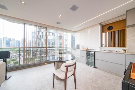 Sala - Área Gourmet de apartamento à venda com 3 quartos, 197m² em Jardim das Acacias, São Paulo