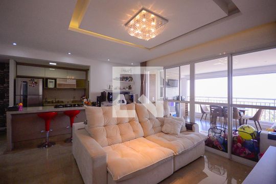 Sala  de apartamento à venda com 2 quartos, 96m² em Vila Brasilio Machado, São Paulo