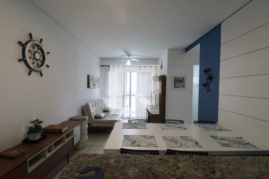 Sala de apartamento para alugar com 2 quartos, 59m² em Vila Julia, Guarujá