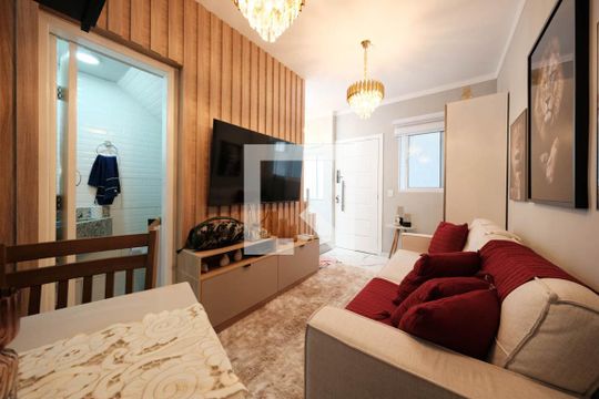 Sala/Cozinha de casa de condomínio à venda com 2 quartos, 91m² em Burgo Paulista, São Paulo