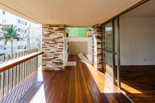 Varanda da Sala de apartamento à venda com 4 quartos, 275m² em Nova Suíça, Belo Horizonte