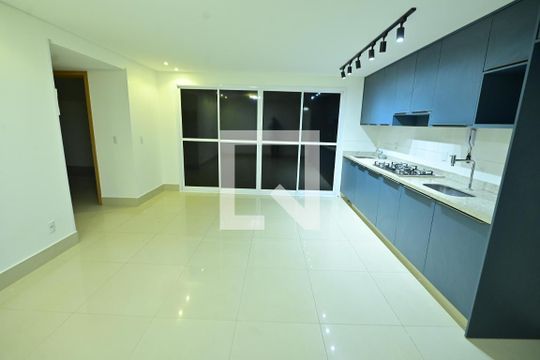 Sala/Cozinha de apartamento para alugar com 2 quartos, 66m² em Setor Pedro Ludovico, Goiânia
