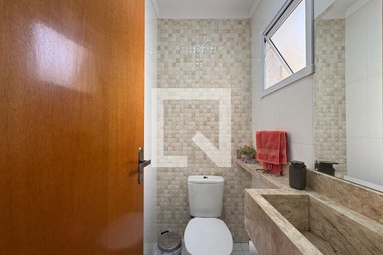Lavabo de apartamento à venda com 2 quartos, 104m² em Vila Camilópolis, Santo André