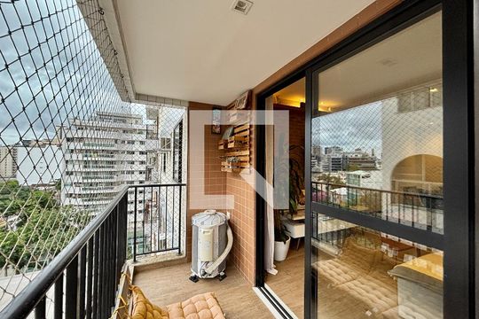Varanda da sala de apartamento para alugar com 2 quartos, 85m² em Botafogo, Rio de Janeiro