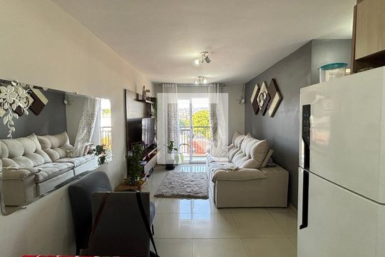 Sala  de apartamento à venda com 2 quartos, 57m² em Vila Homero Thon, Santo André