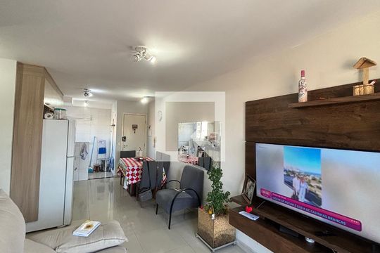 Sala  de apartamento à venda com 2 quartos, 57m² em Vila Homero Thon, Santo André