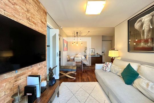 Sala de apartamento para alugar com 3 quartos, 108m² em Vila Alexandria, São Paulo