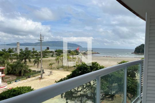 Vista da Sala de apartamento para alugar com 1 quarto, 52m² em José Menino, Santos