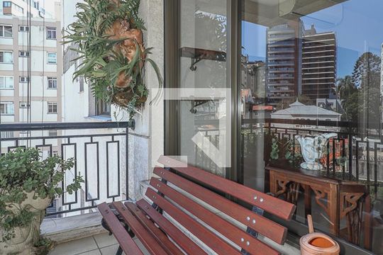 Varanda da Sala de apartamento à venda com 3 quartos, 161m² em Moinhos de Vento, Porto Alegre
