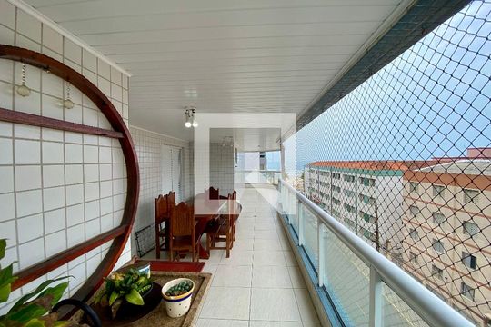 Varanda da Sala de apartamento para alugar com 3 quartos, 168m² em Vila Assuncao, Praia Grande