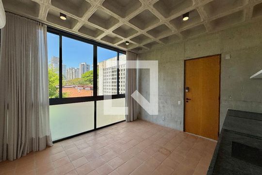 Sala de apartamento para alugar com 1 quarto, 35m² em Brooklin, São Paulo