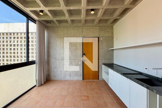 Sala de apartamento para alugar com 1 quarto, 35m² em Brooklin, São Paulo