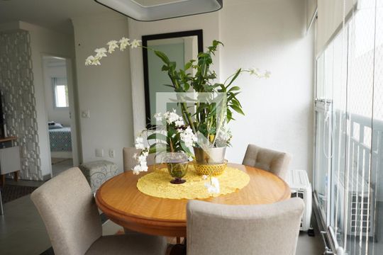 Varanda da Sala de apartamento à venda com 2 quartos, 60m² em Vila Bertioga, São Paulo