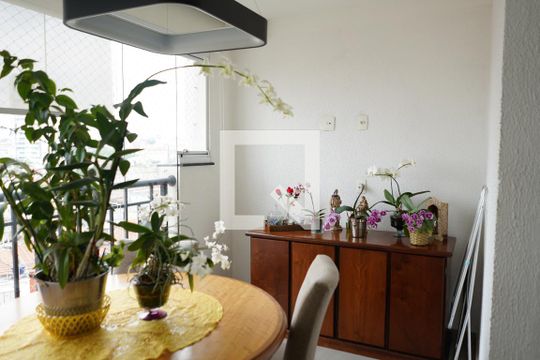 Varanda da Sala de apartamento à venda com 2 quartos, 60m² em Vila Bertioga, São Paulo