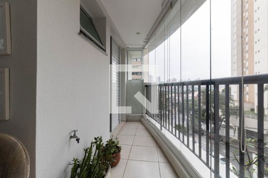 Varanda da Sala de apartamento à venda com 2 quartos, 86m² em Vila Gumercindo, São Paulo