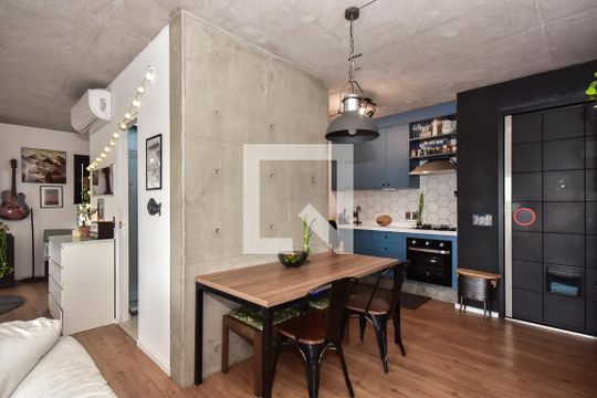 Sala de Jantar de apartamento para alugar com 1 quarto, 70m² em Panamby, São Paulo