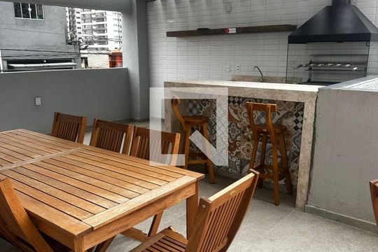 Área comum - Churrasqueira de kitnet/studio para alugar com 1 quarto, 15m² em Vila Santa Clara, São Paulo