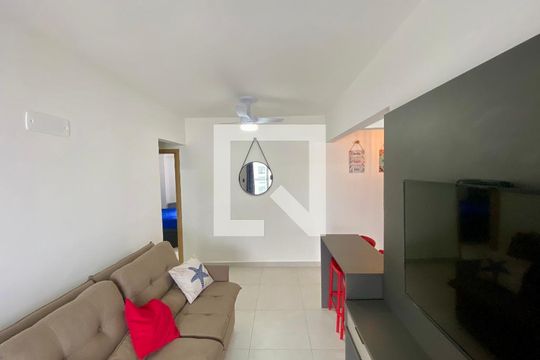 Sala/cozinha de apartamento para alugar com 1 quarto, 54m² em Vila Caiçara, Praia Grande