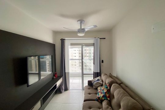 Sala/cozinha de apartamento para alugar com 1 quarto, 54m² em Vila Caiçara, Praia Grande