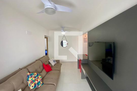 Sala/cozinha de apartamento para alugar com 1 quarto, 54m² em Vila Caiçara, Praia Grande