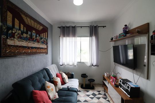 Sala de apartamento à venda com 1 quarto, 45m² em Vila Santa Luzia, São Bernardo do Campo