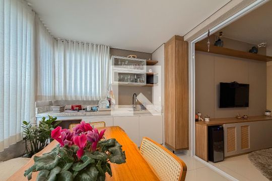 Varanda da Sala de apartamento à venda com 3 quartos, 94m² em Caiçaras, Belo Horizonte