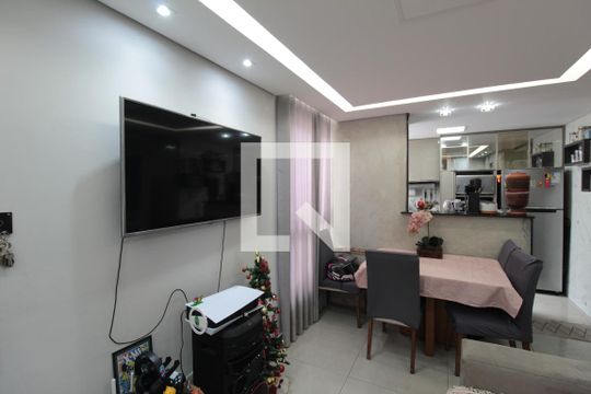 Sala de apartamento à venda com 2 quartos, 48m² em Kennedy, Contagem