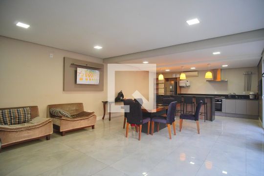 Área comum - Salão de festas de apartamento à venda com 1 quarto, 45m² em Centro, Novo Hamburgo