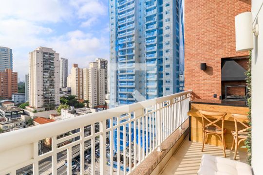 Varanda Gourmet de apartamento à venda com 3 quartos, 121m² em Vila Cordeiro, São Paulo