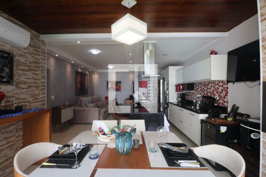 Sala de apartamento para alugar com 1 quarto, 68m² em Sítio Paecara (vicente de Carvalho), Guarujá